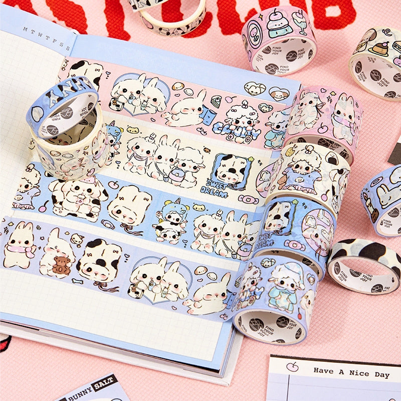 Cute Cartoon Animal Series Bunnies Journal Gift Box Set b4