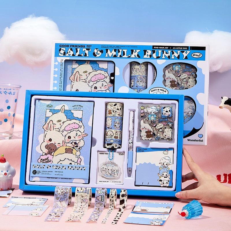 Cute Cartoon Animal Series Bunnies Journal Gift Box Set b7