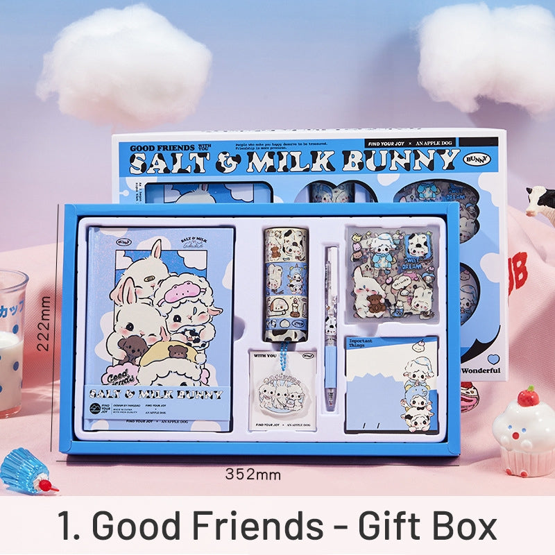 Cute Cartoon Animal Series Bunnies Journal Gift Box Set sku-1