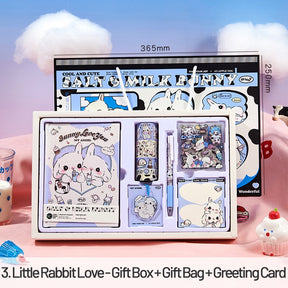 Cute Cartoon Animal Series Bunnies Journal Gift Box Set sku-33