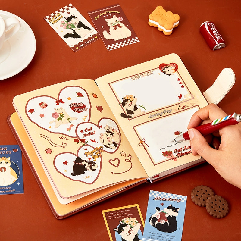Cute Cartoon Animal Series Kitty Journal Gift Box Set b2