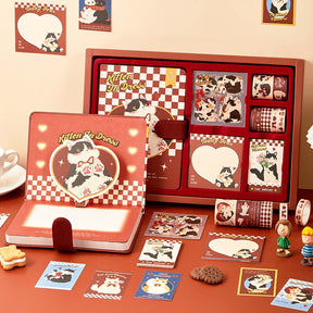 Cute Cartoon Animal Series Kitty Journal Gift Box Set b3