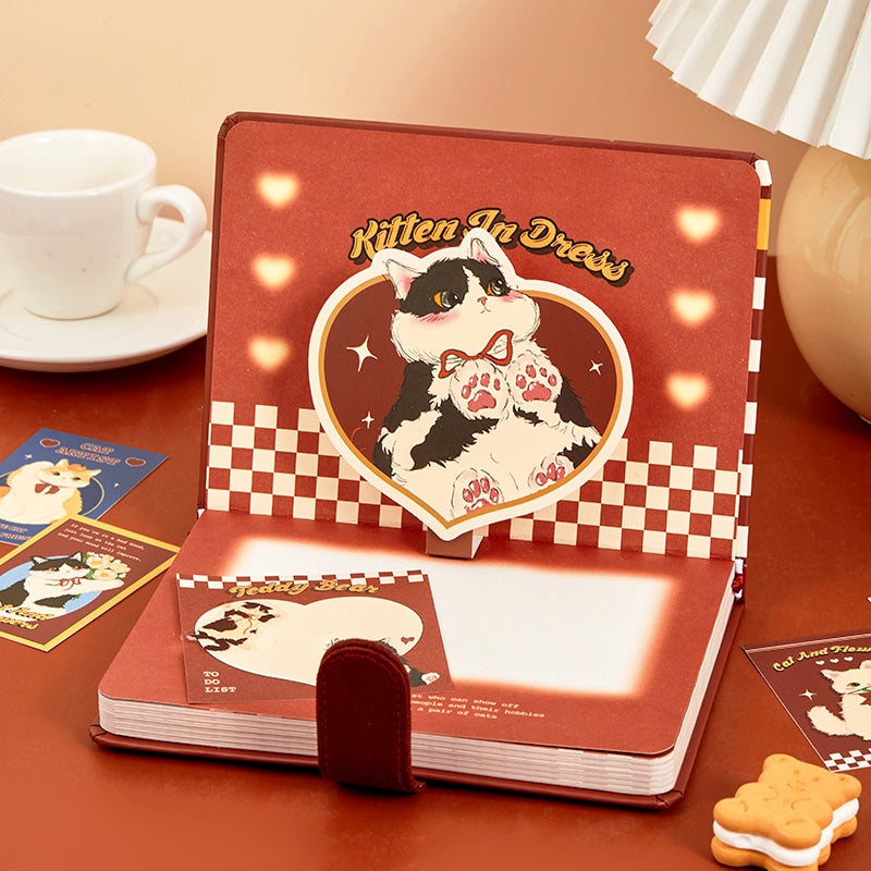 Cute Cartoon Animal Series Kitty Journal Gift Box Set b4