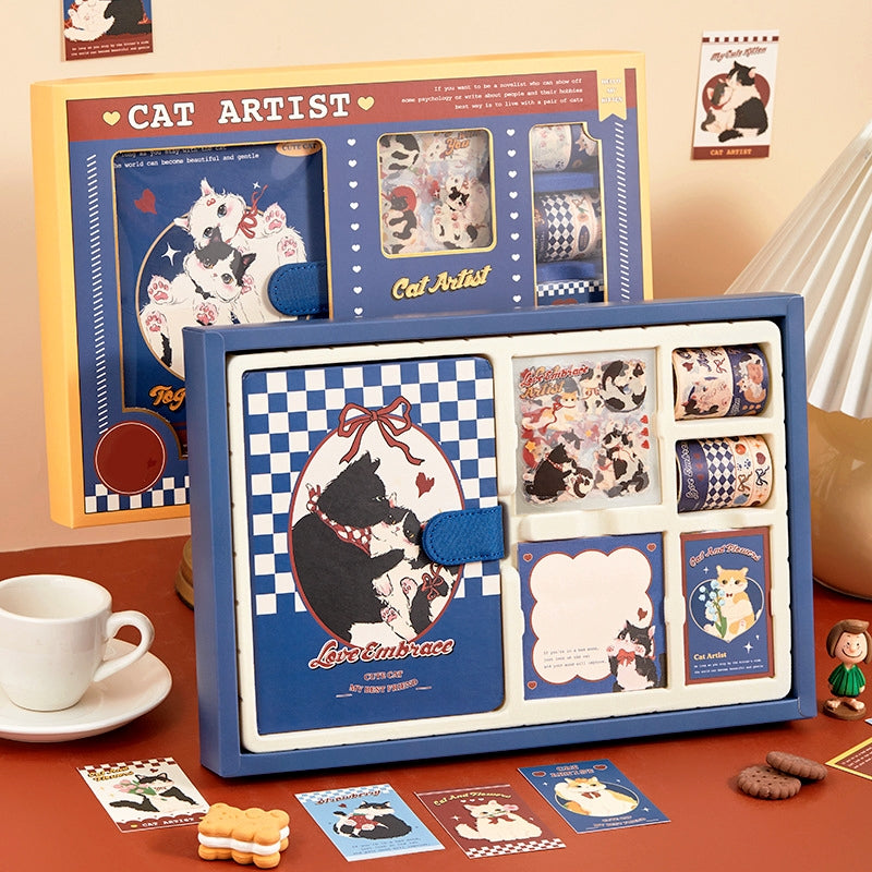 Cute Cartoon Animal Series Kitty Journal Gift Box Set b5