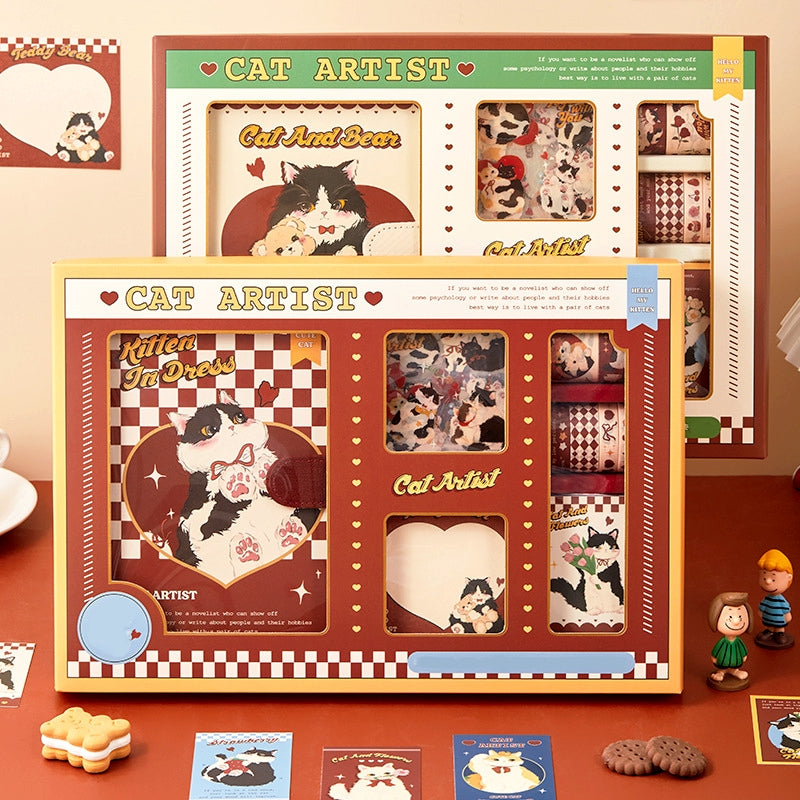 Cute Cartoon Animal Series Kitty Journal Gift Box Set b6