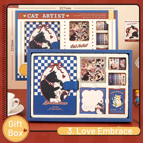 Cute Cartoon Animal Series Kitty Journal Gift Box Set sku-3