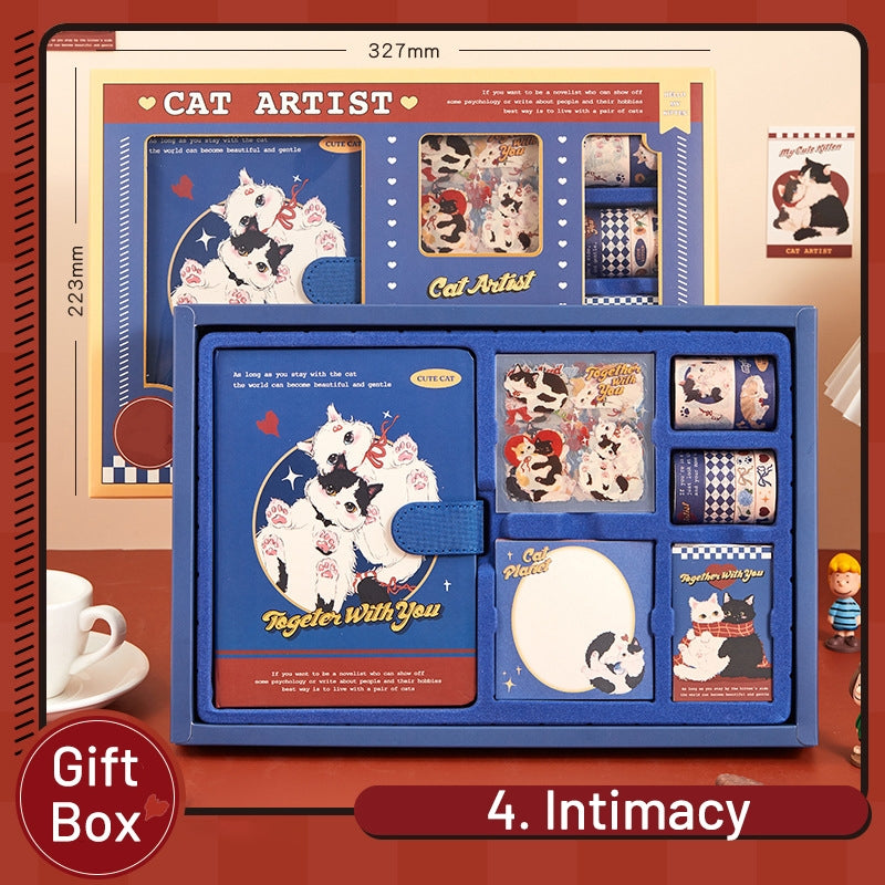 Cat Series Journal Gift Box Set with Cartoon Design | Stamprints Cat Series Journal Gift Box Set with Cartoon Design | Stamprints
