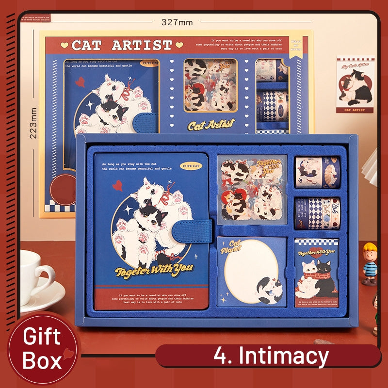 Cute Cartoon Animal Series Kitty Journal Gift Box Set sku-4