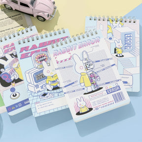 Cute Cartoon Bunny Coil-Bound Journal Notebook a