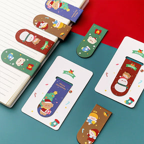 Cute Cartoon Christmas Magnetic Bookmarks b2