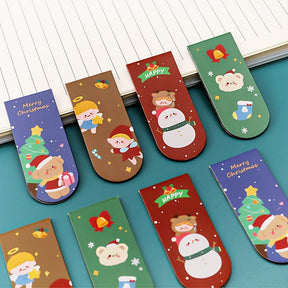 Cute Cartoon Christmas Magnetic Bookmarks c