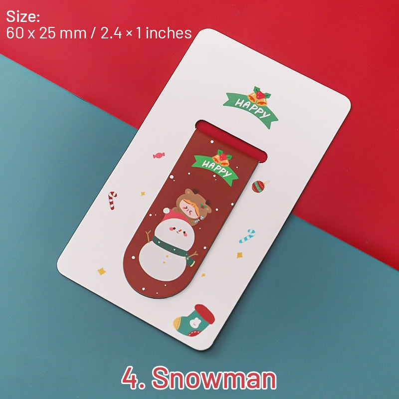 Cute Cartoon Christmas Magnetic Bookmarks sku-4