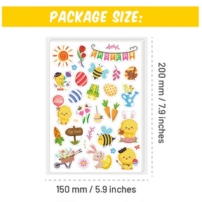 Cute Cartoon Easter Vinyl Stickers - 4 Sheets c