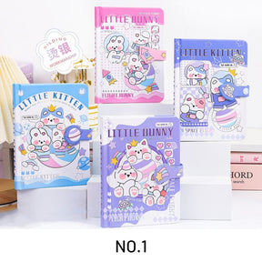 Cute Cartoon Girl Colored Page Journal Notebook Set Your paragraph text