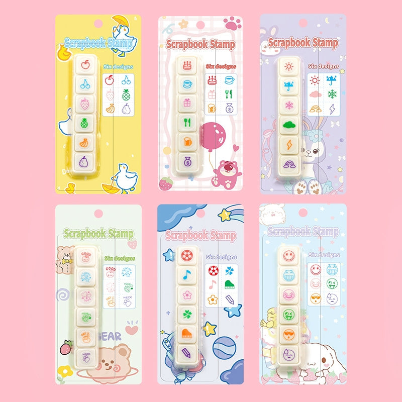 Cute Cartoon Style Scrapbook Stamp Set a
