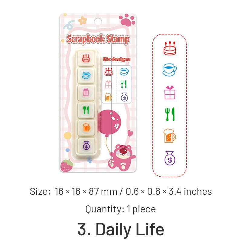 Cute Cartoon Style Scrapbook Stamp Set s,ku-3