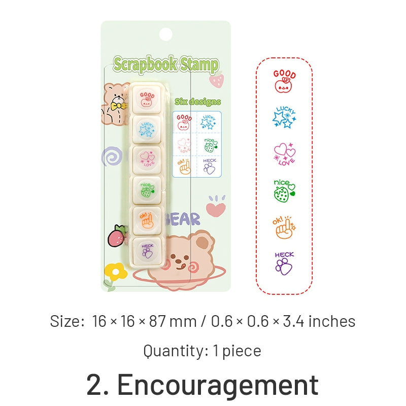 Cute Cartoon Style Scrapbook Stamp Set sku-2