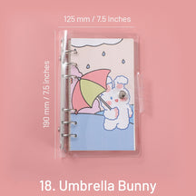 Cute Cartoon Transparent Cover Loose-Leaf Journal Notebook sku-18