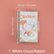 Cute Cartoon Transparent Cover Loose-Leaf Journal Notebook sku-1