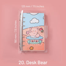Cute Cartoon Transparent Cover Loose-Leaf Journal Notebook sku-20