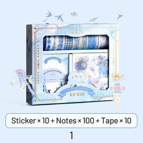 Cute Cartoon Washi Tape Note Paper Sticker Stationery Set 1