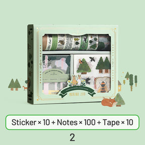 Cute Cartoon Washi Tape Note Paper Sticker Stationery Set 2