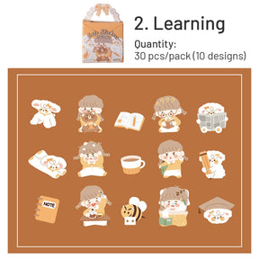 Cute Girl Stickers - Halloween, Learning, Desserts, Coffee Bread, Garden sku-2