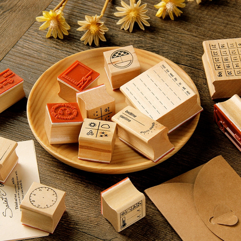 Cute Journal Decoration Wood Ruber Stamp b2