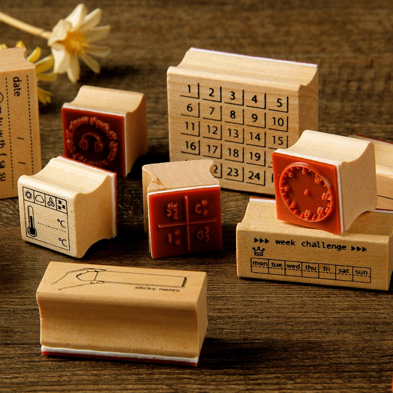 Cute Journal Decoration Wood Ruber Stamp b3