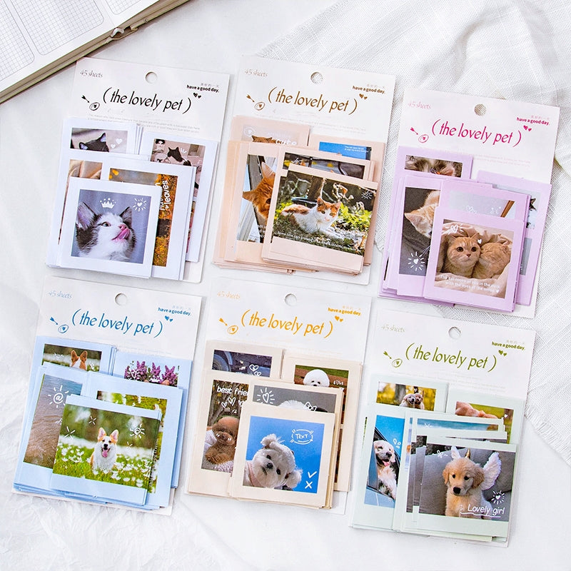 Cute Pet Photo Stickers - Cats, Dogs a