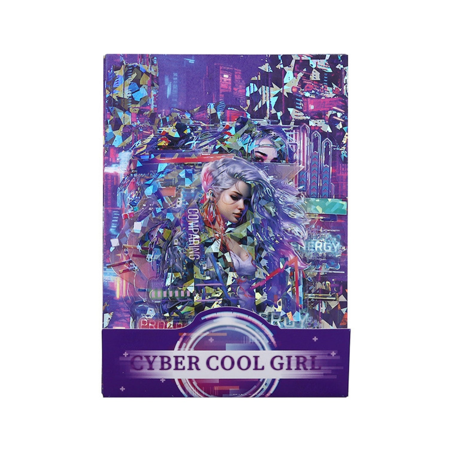 Cyber ​​Cool Girl Series Future Technology Style Stickers Product Details ◎Material ABS Plastic ◎Color：Cream ◎Size： 205mm  8.2 120mm  4.8 (4)