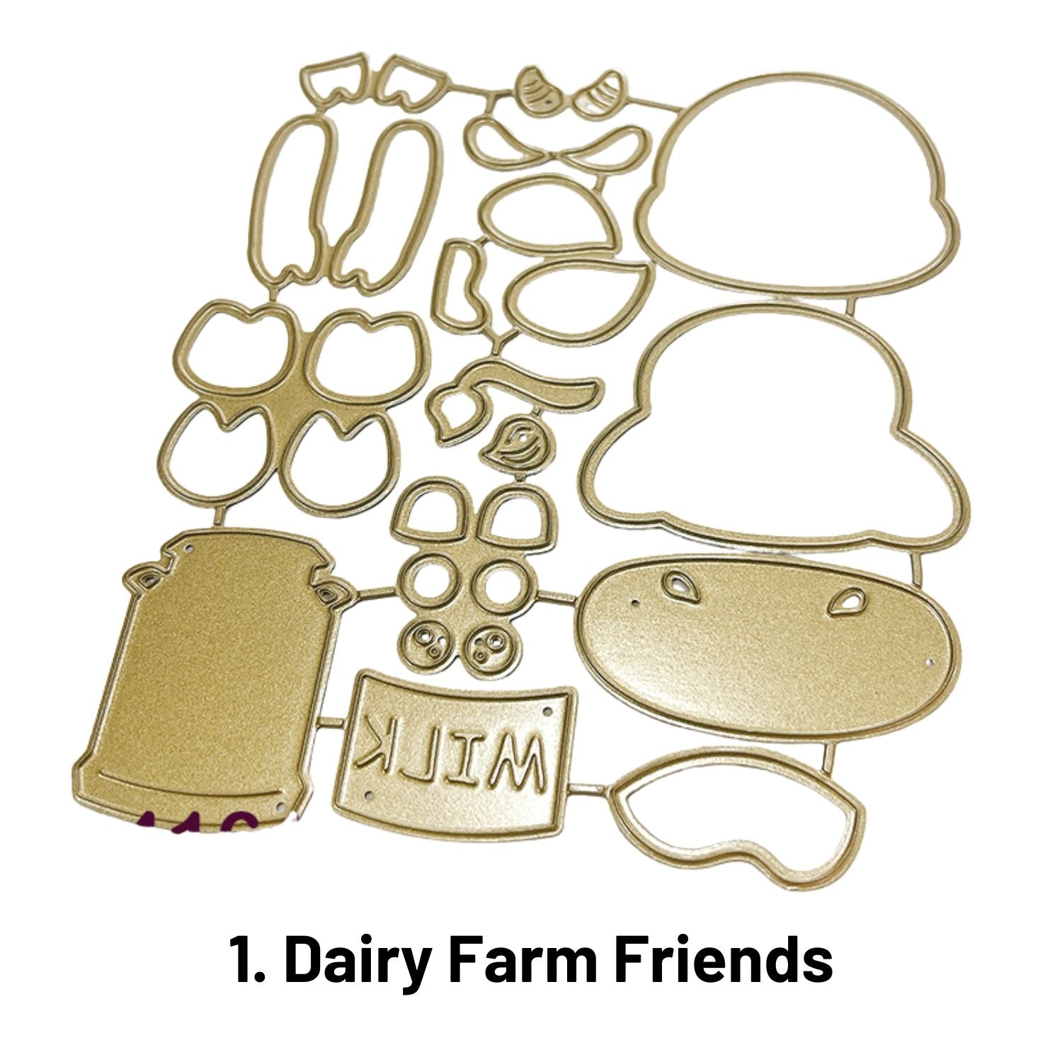 Dairy Farm Friends Carbon Steel Crafting Dies Scrapbooking Die-Cuts1