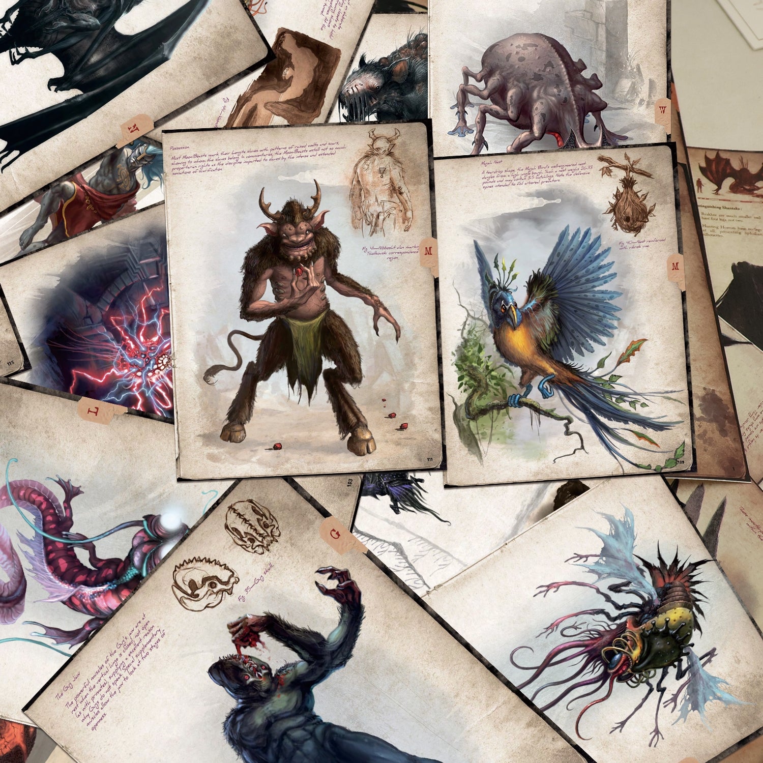 Dark Cthulhu Myth Vintage Scrapbook Paper-3