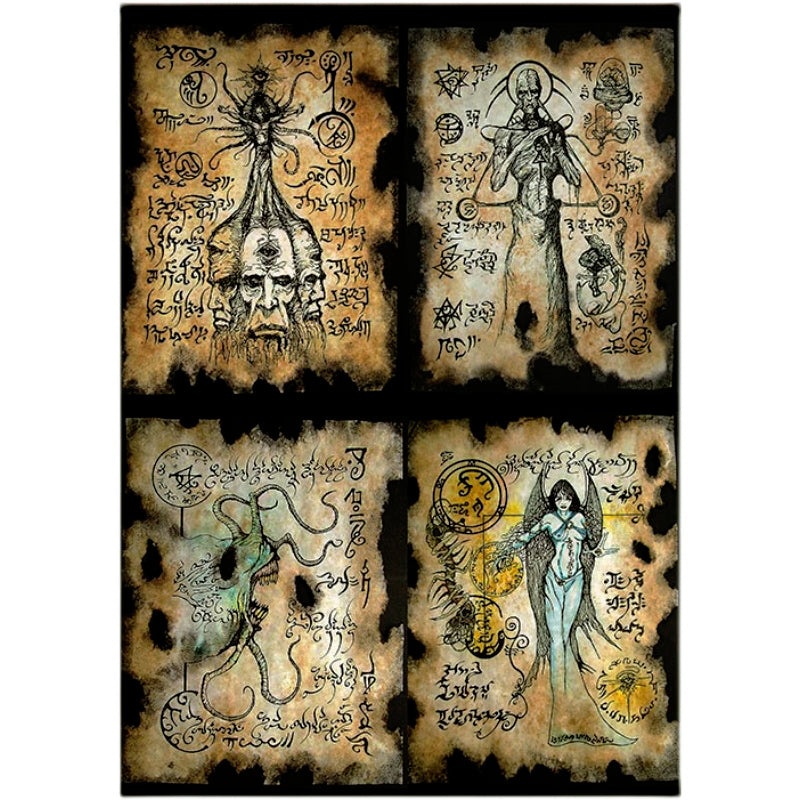 Dark Cthulhu Necronomicon Large Size Scrapbook Paper Vintage Junk Journals Decoration c1