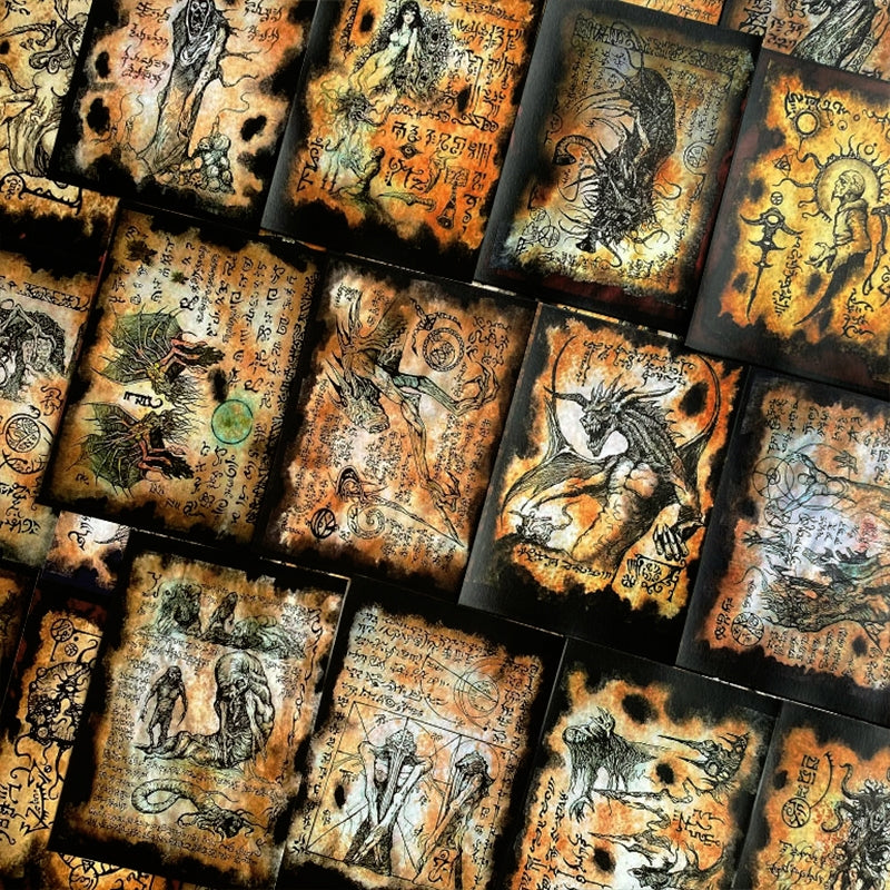 Dark Cthulhu Necronomicon Large Size Scrapbook Paper Vintage Junk Journals Decoration KC184