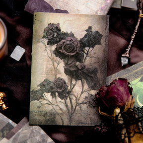 Dark Halloween Scrapbook Paper - Forest, Rose, Steampunk, Architecture c