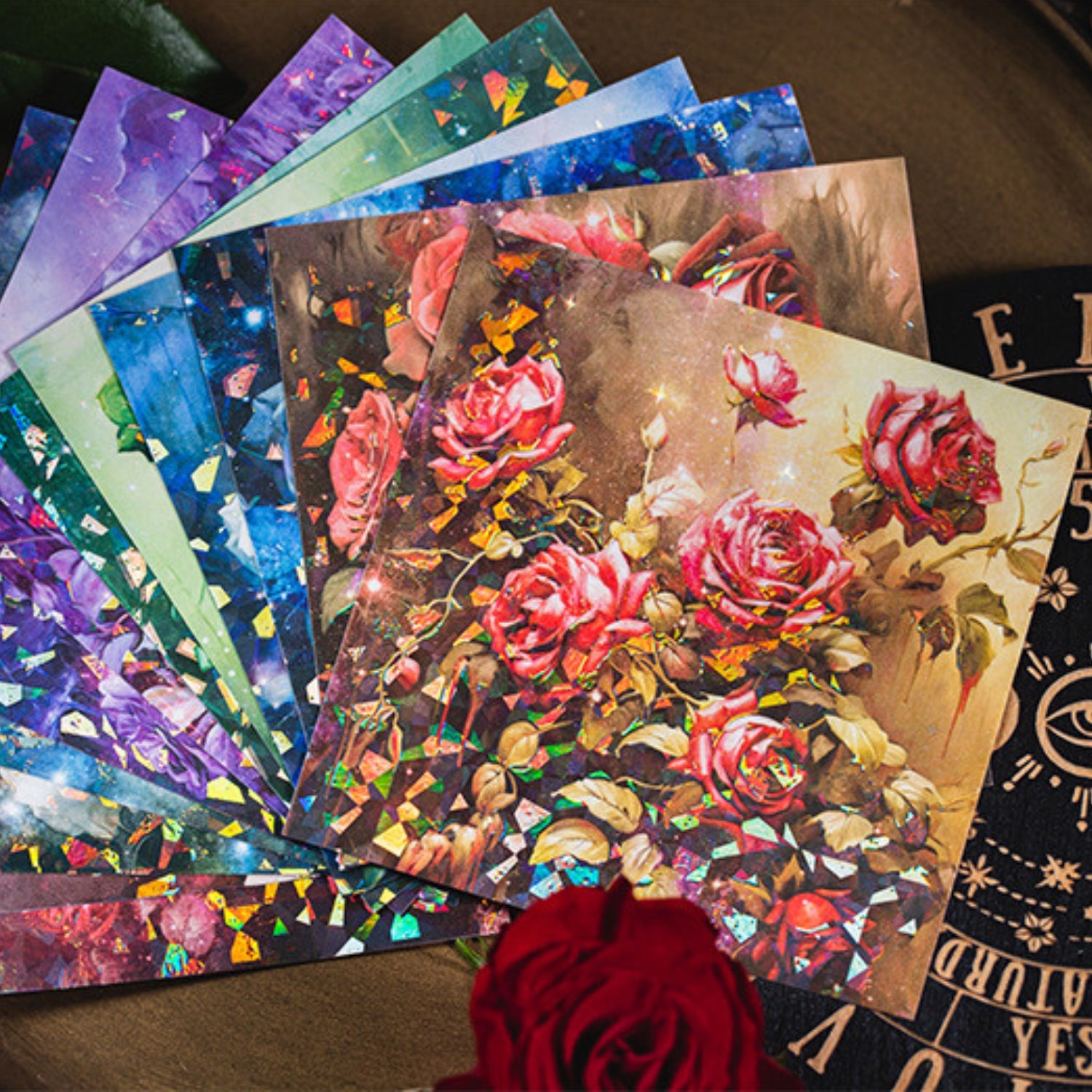 Dark Night Goddess Series Shell Light Dual Material Character Theme Sticker Pack 22