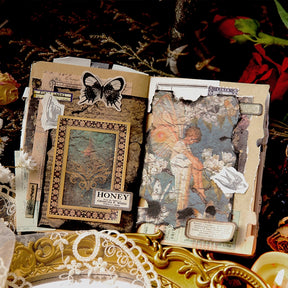Dark Vintage Material Paper - Forest, Alchemy, Elf, Butterfly b6