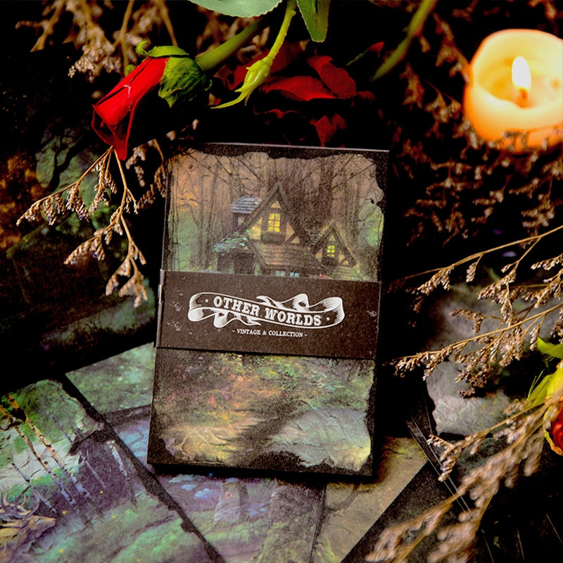 Dark Vintage Material Paper - Forest, Alchemy, Elf, Butterfly b7