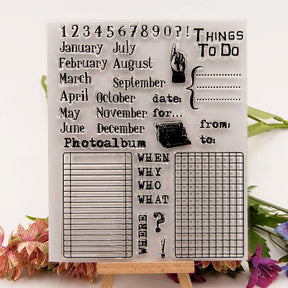 Date Planning Transparent Silicone Stamps a