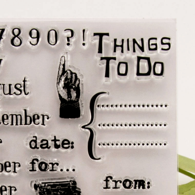 Ready Made Rubber Stamp - Date Planning Transparent Silicone Stamps