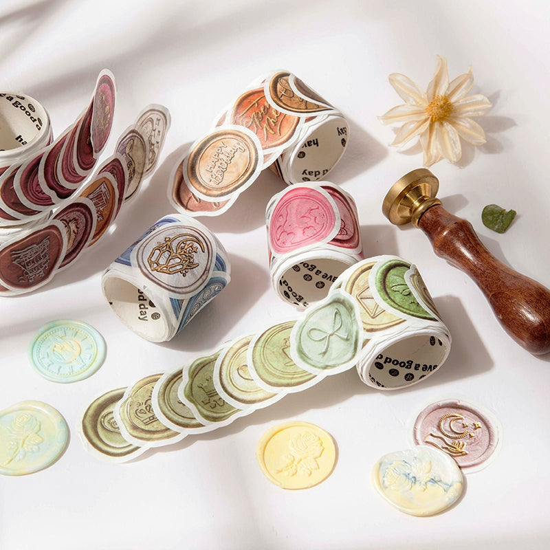 Daydreamer Wax Seal Design Stickers - Flowers, Leaves, Animals, Words b2