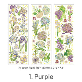 Dazzling Transparent PET Floral Journal Sticker sku-1
