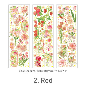 Dazzling Transparent PET Floral Journal Sticker sku-2