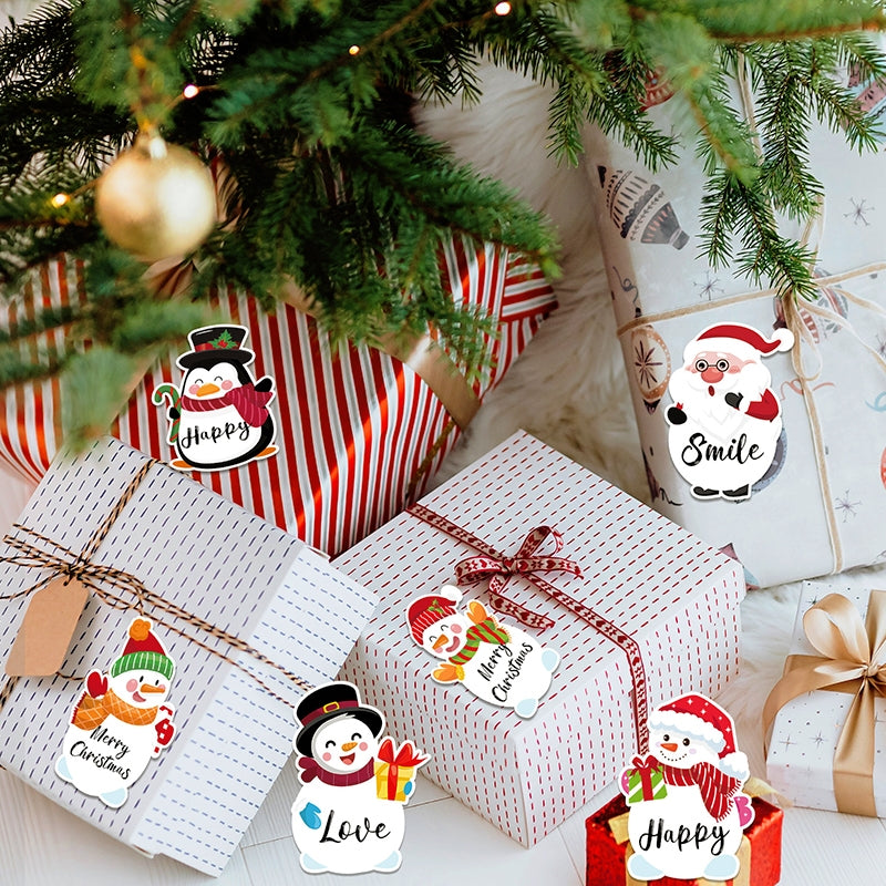 Die-Cut Christmas Snowman Stickers 240PCS b