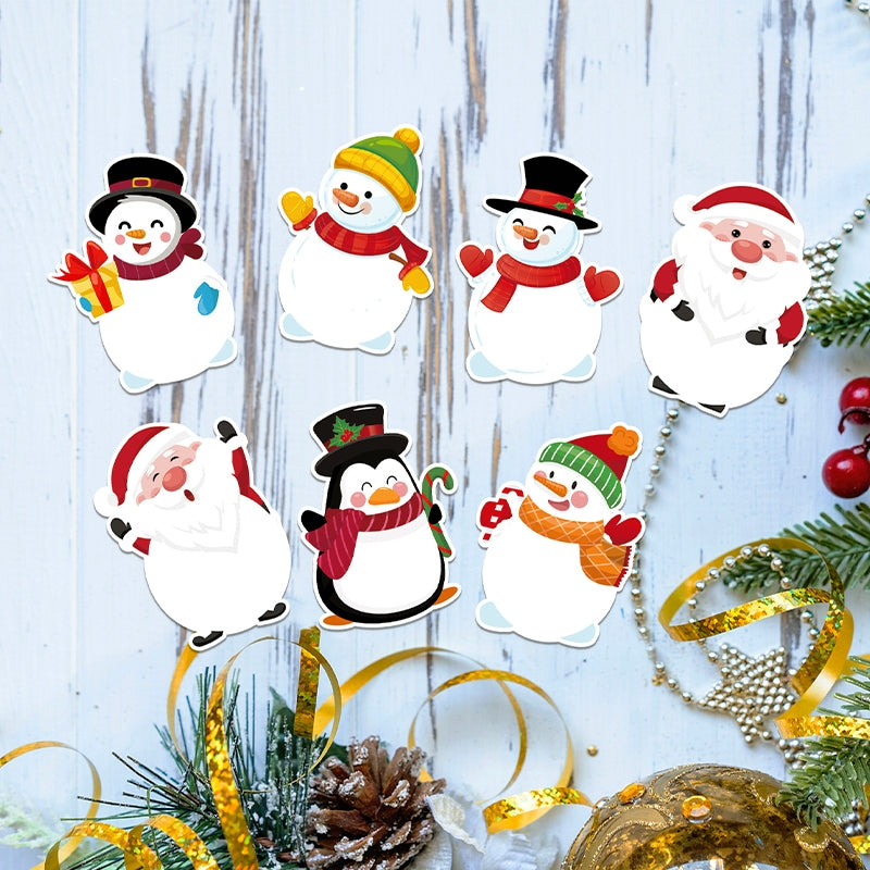 Die-Cut Christmas Snowman Stickers 240PCS b5
