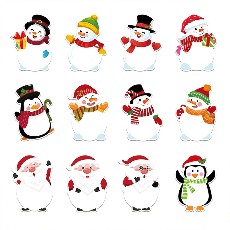Die-Cut Christmas Snowman Stickers 240PCS c2