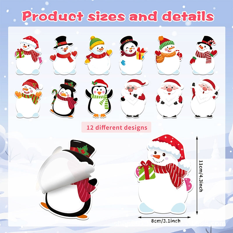 Die-Cut Christmas Snowman Stickers 240PCS c