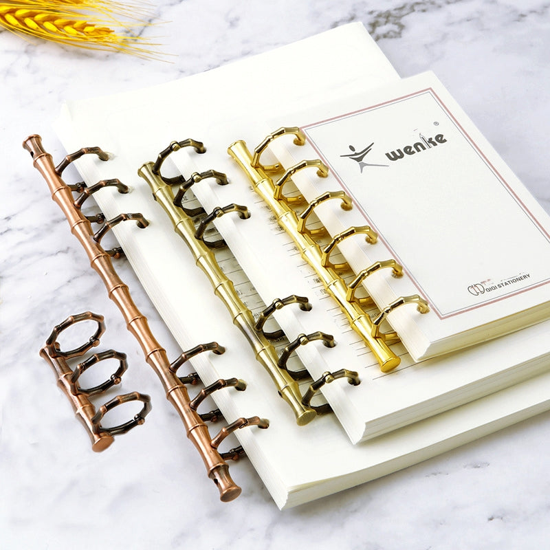 DIY Bamboo Metal Loose-Leaf Binder Rings b1