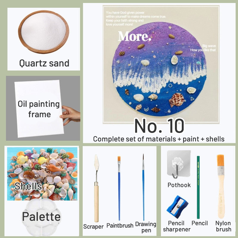 DIY Beach Shell Quartz Sand 3D Painting Kit sku-10